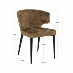 Richmond Interiors Eetkamerstoel Taylor brandy fusion