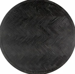 Richmond Interiors Eettafel Blackbone brass 140Ø (Black rustic)