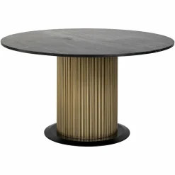 Richmond Interiors Eettafel Ironville Ø140 (Black/gold)