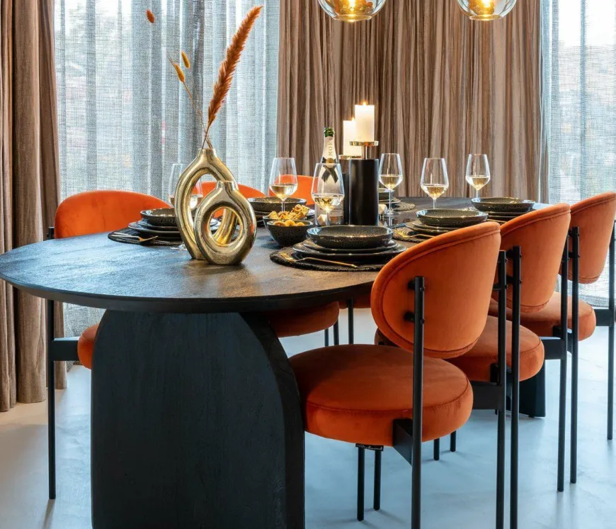 Richmond Interiors Eettafel Hudson 235 cm zwart