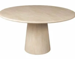 Richmond Interiors Eettafel Fictus 140Ø faux travertine Beige