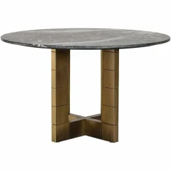 Richmond Interiors Eettafel Collada 130Ø zwart goud