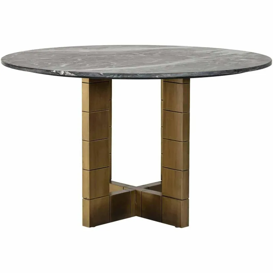 Richmond Interiors Eettafel Collada 130Ø zwart goud