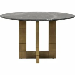 Richmond Interiors Eettafel Collada 130Ø zwart goud