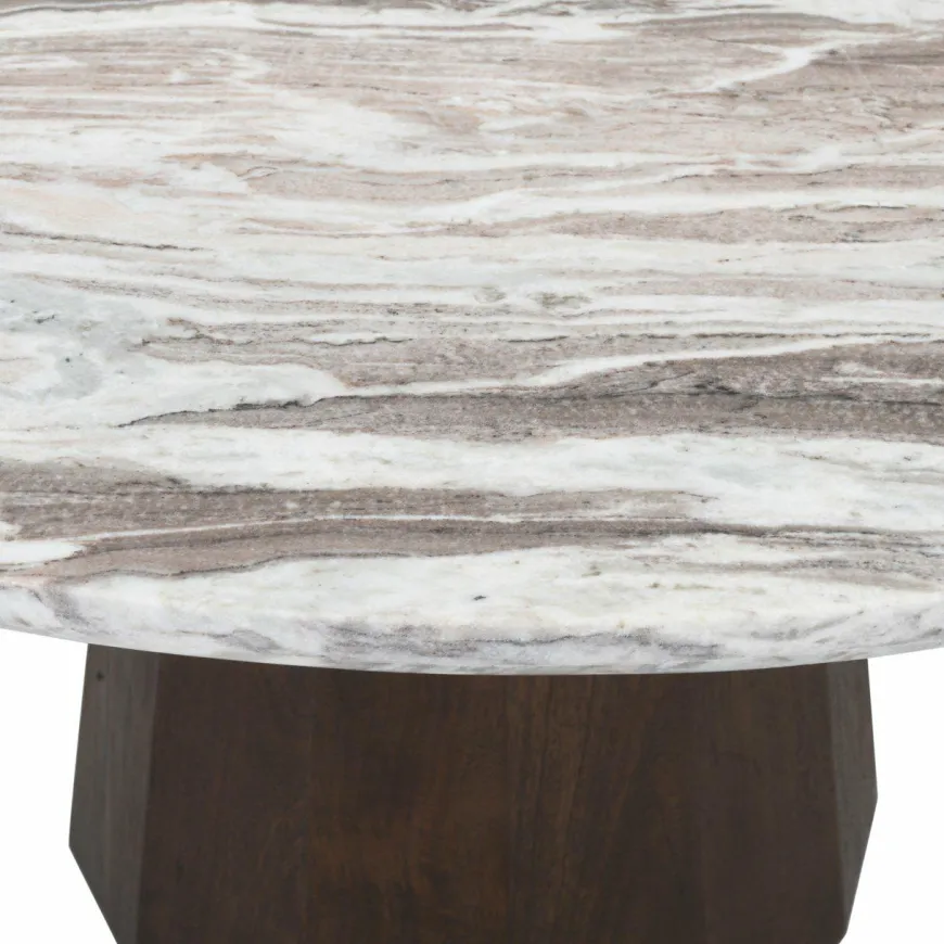 Richmond Interiors Eettafel Oberoy Blush beige 130Ø