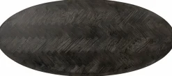 Richmond Interiors Eettafel Blackbone brass ovaal 260 (Black rustic)