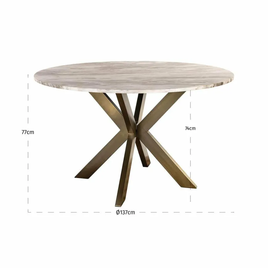 Richmond Interiors Eettafel Bottega 140Ø wit