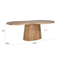 Richmond Interiors Eettafel Riva 230 eiken naturel
