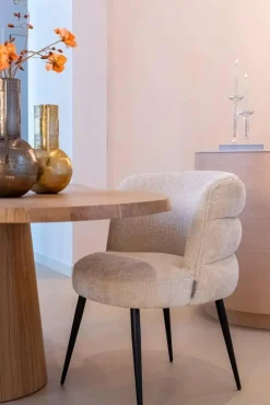 Richmond Interiors Eettafel Fictus Travertine faux Beige