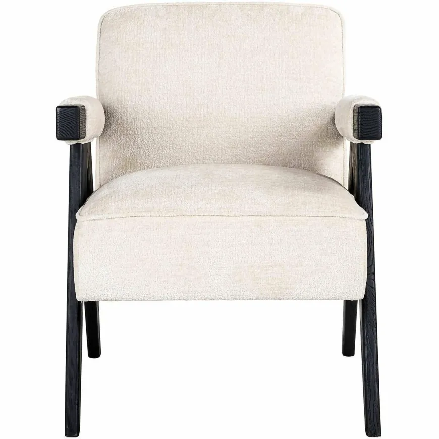 Richmond Interiors Fauteuil Cooper Wit Bergen 900 Wit chenille