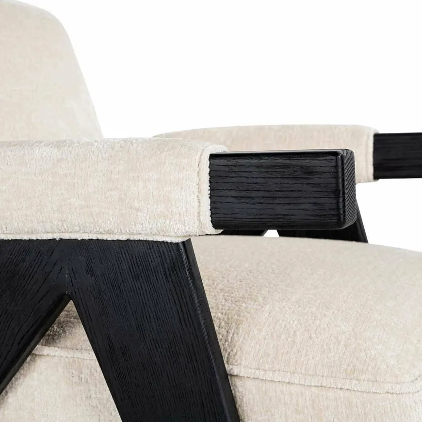 Richmond Interiors Fauteuil Cooper Wit Bergen 900 Wit chenille