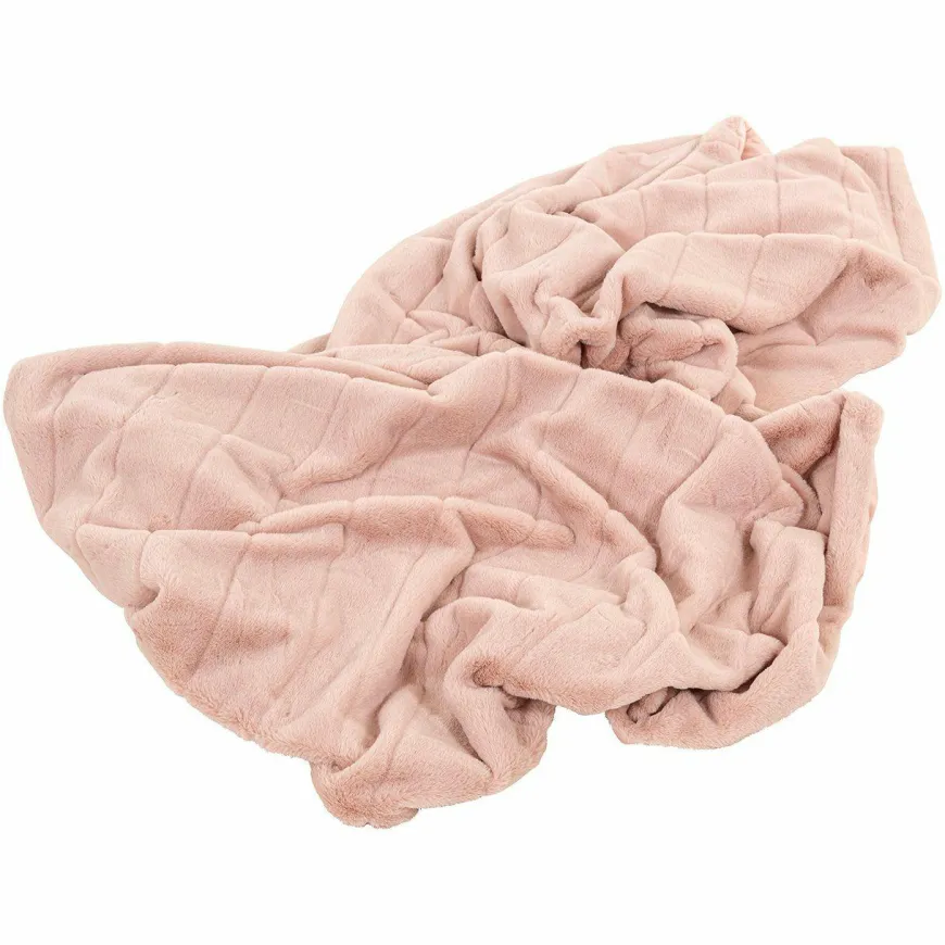 Richmond Interiors Furry blanket Carry roze
