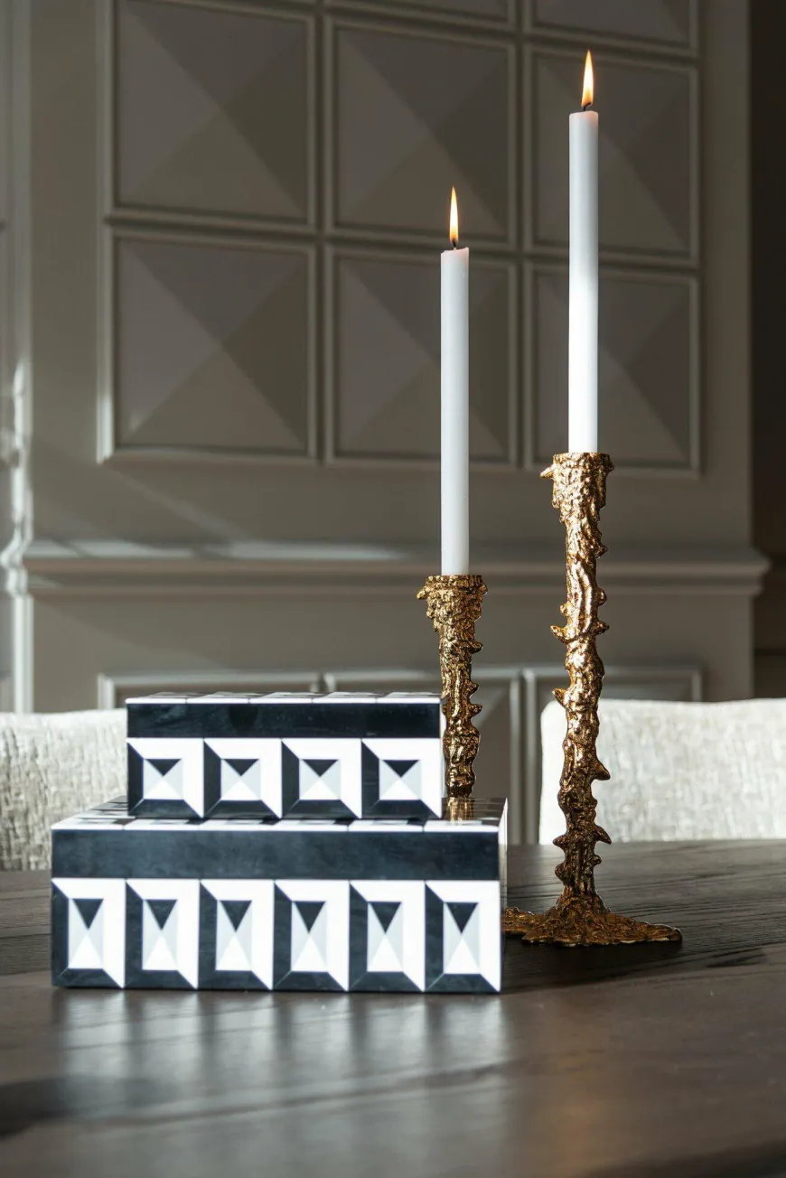 Richmond Interiors Juwelenbox Licia zwart / wit klein