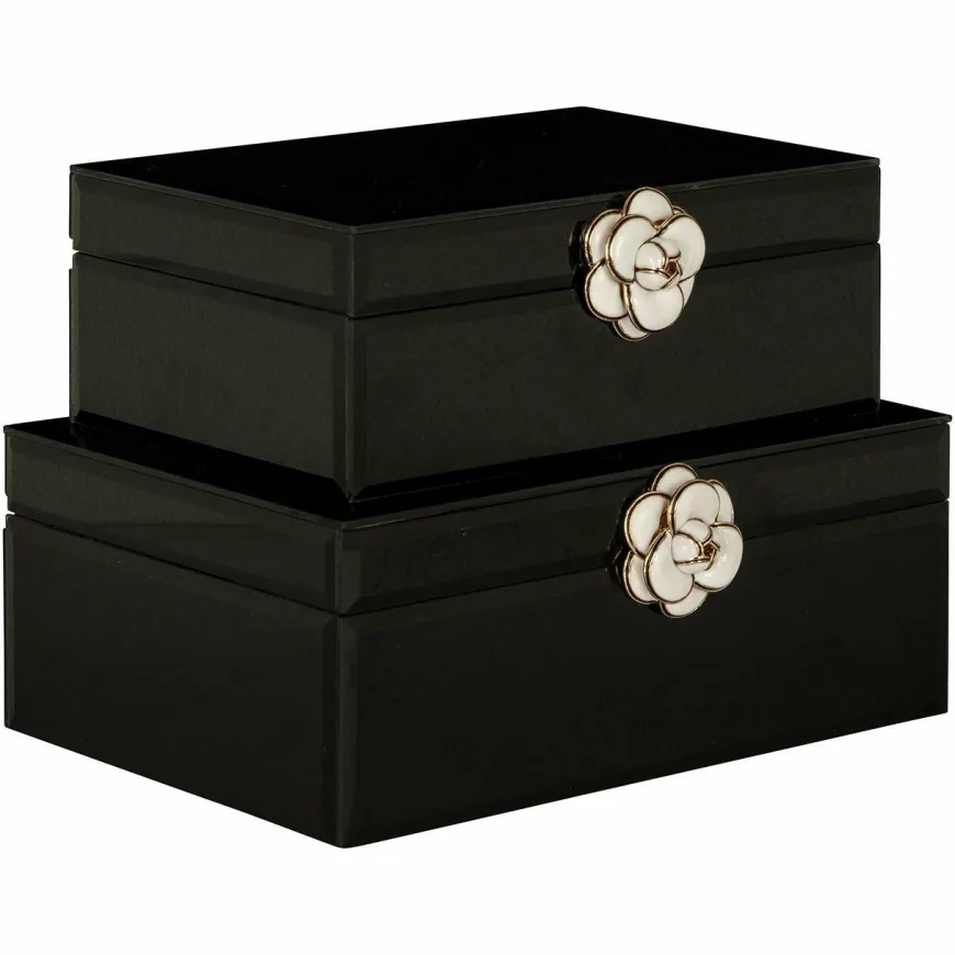 Richmond Interiors Juwelen box Vivy groot zwart
