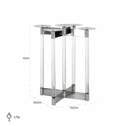 Richmond Interiors Kandelaar Yaira silver (Silver)