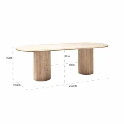 Richmond Interiors La Cantera eettafel ovaal 240 cm