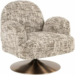 Richmond Interiors Lounge stoel Kagney brown omara swivel