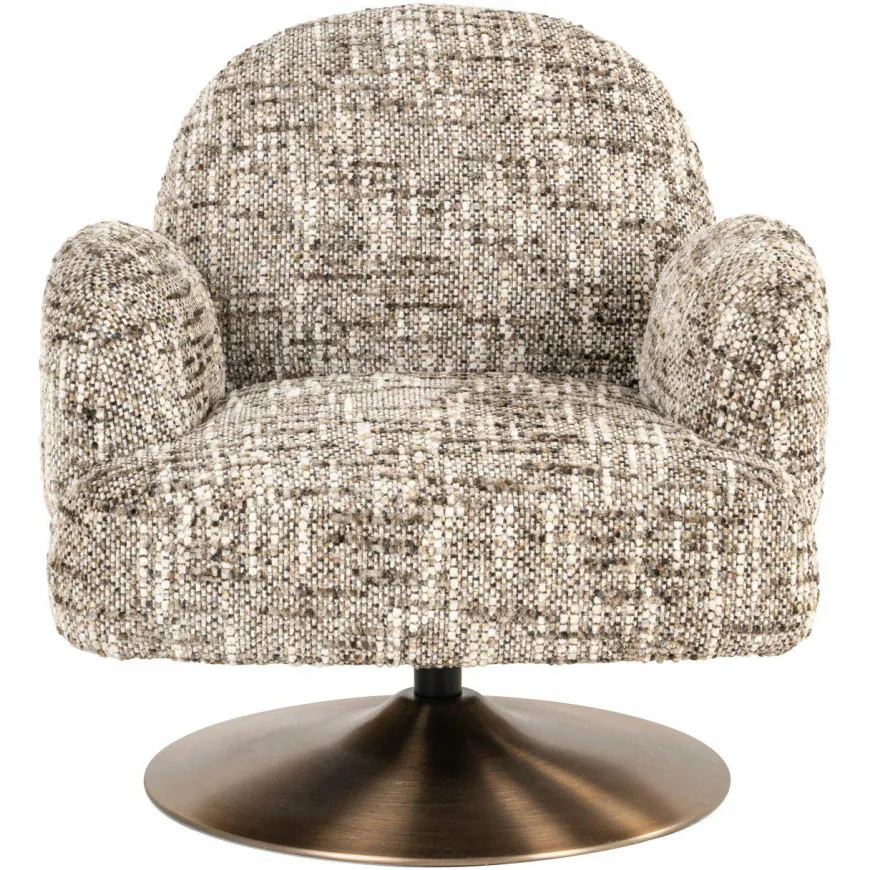 Richmond Interiors Lounge stoel Kagney brown omara swivel