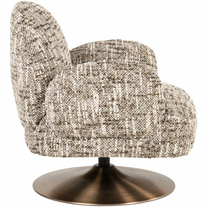 Richmond Interiors Lounge stoel Kagney brown omara swivel