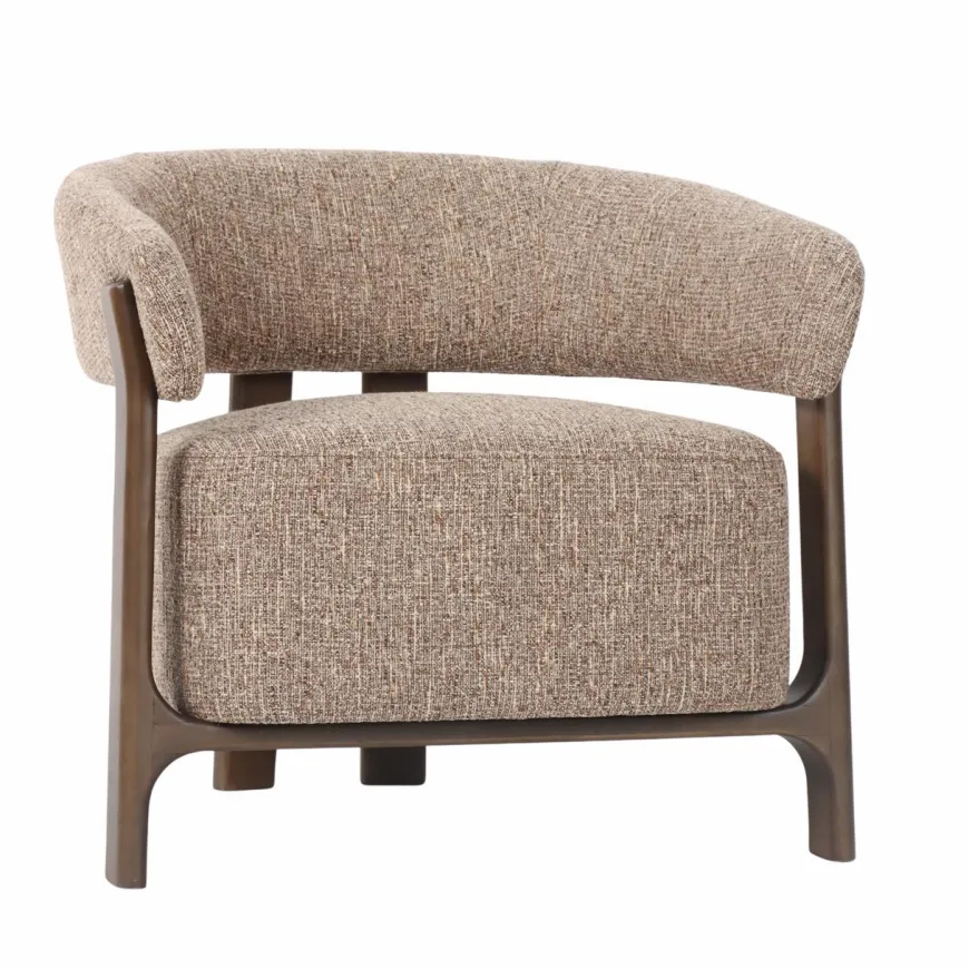 Richmond Interiors Lounge stoel Dalara brown tweed