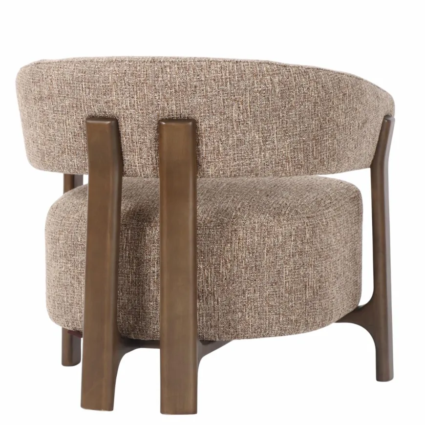 Richmond Interiors Lounge stoel Dalara brown tweed