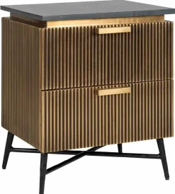 Richmond Interiors Nachtkastje Ironville 2-laden (Gold)