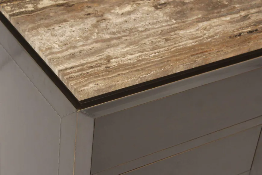 Richmond Interiors Nachtkastje Russo brown 3-drawers