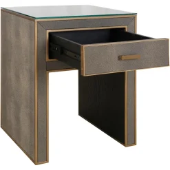 Richmond Interiors Nachtkastje Bloomville brown incl. glass top