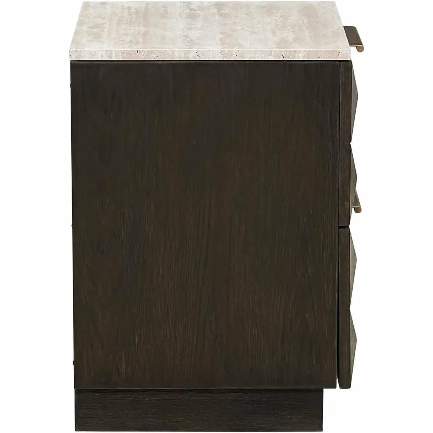 Richmond Interiors Nachtkastje Claremont 2-laden Bruin