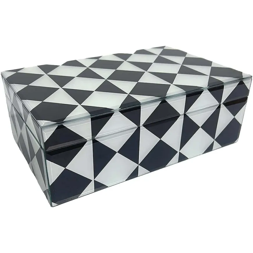 Richmond Interiors Opbergbox Silas klein zwart / wit