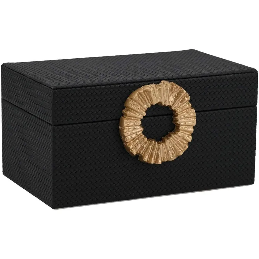 Richmond Interiors Opbergbox Amal klein zwart / goud