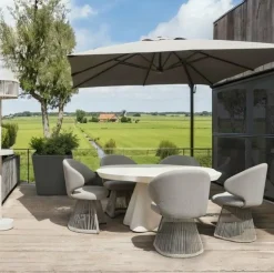Richmond Interiors Outdoor eetkamerstoel Nuba greige alpine