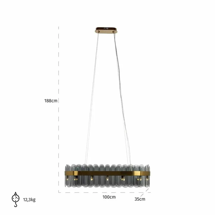 Richmond Interiors Plafondlamp Julio (Brushed Gold)