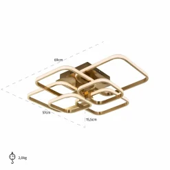 Richmond Interiors Plafondlamp Cailey Brushed Gold