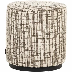 Richmond Interiors Poef Lexie 45Ø cream dalia 11