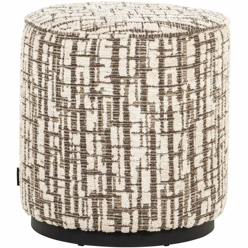 Richmond Interiors Poef Lexie 45Ø cream dalia 11