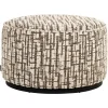Richmond Interiors Poef Lexie 70Ø cream dalia 11