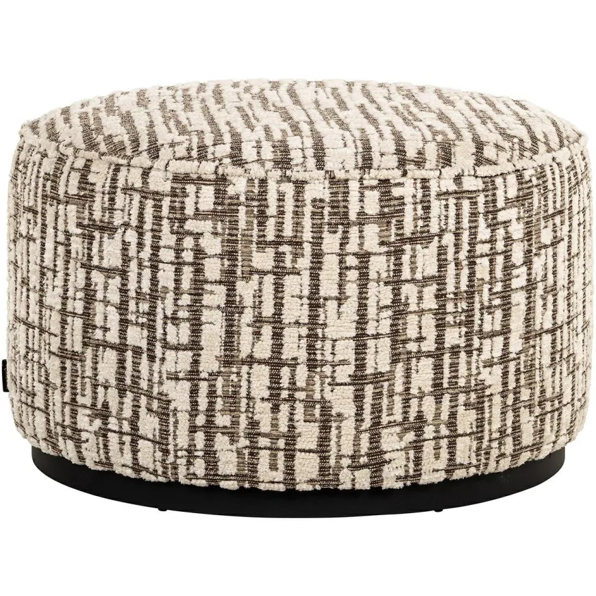 Richmond Interiors Poef Lexie 70Ø cream dalia 11