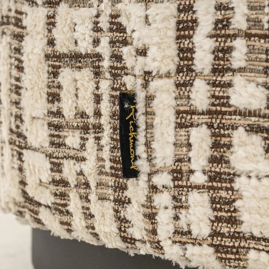 Richmond Interiors Poef Lexie 70Ø cream dalia 11