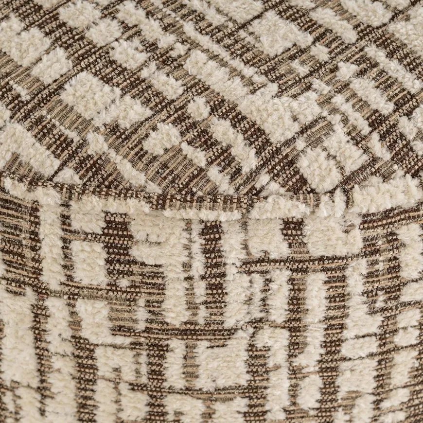 Richmond Interiors Poef Lexie 70Ø cream dalia 11