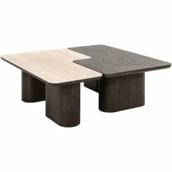 Richmond Interiors Salontafel Nando set van 2 Bruin