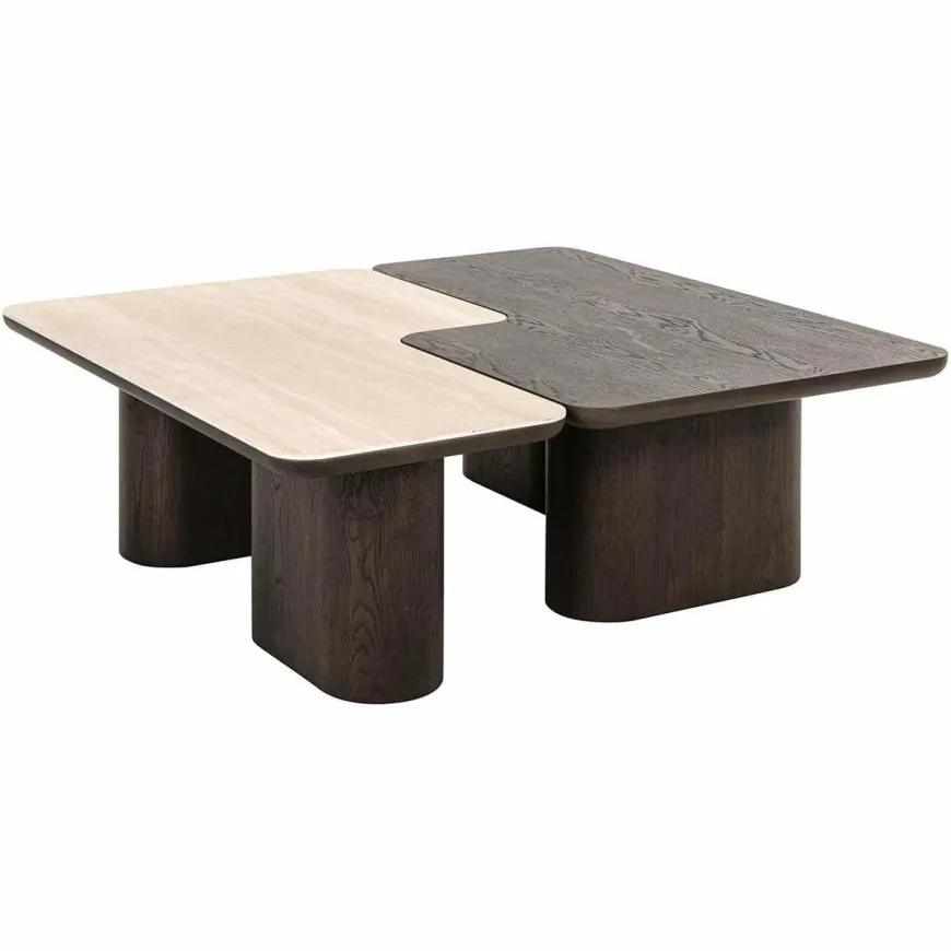 Richmond Interiors Salontafel Nando set van 2 Bruin