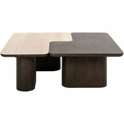Richmond Interiors Salontafel Nando set van 2 Bruin