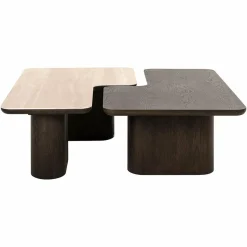 Richmond Interiors Salontafel Nando set van 2 Bruin