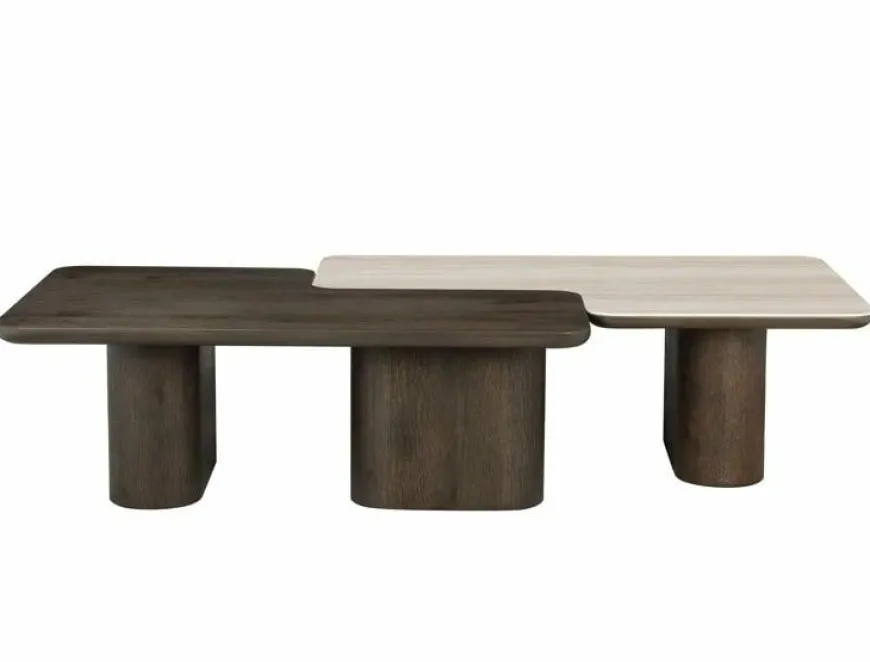 Richmond Interiors Salontafel Nando set van 2 Bruin