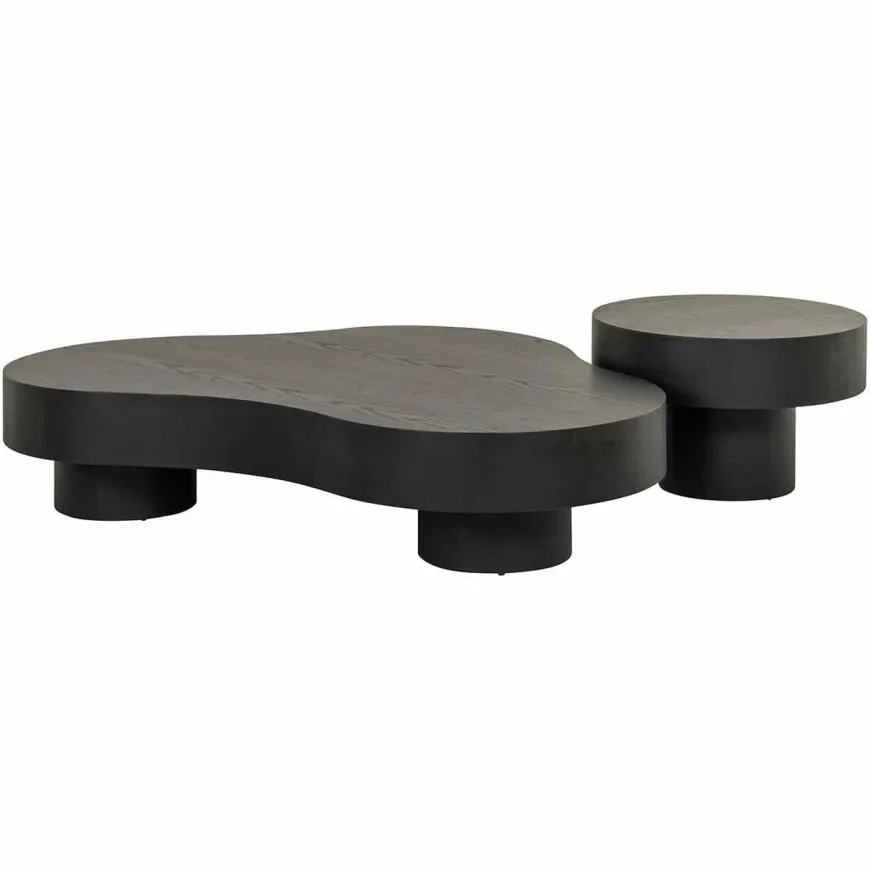 Richmond Interiors Salontafel Bogor set van 2 dark coffee Dark coffee
