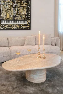 Richmond Interiors Salontafel Fictus Travertine faux Beige