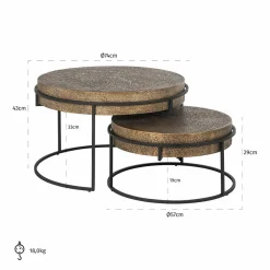 Richmond Interiors Salontafel Derby set van 2
