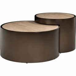 Richmond Interiors Salontafel Ronson set van 2 beige