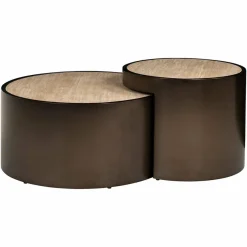 Richmond Interiors Salontafel Ronson set van 2 beige